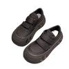 Klettplattform Brot Schuhe Neuer Schulstil Design Sinn Schwarze Große Kopf Schuhe im Frühling und Herbst