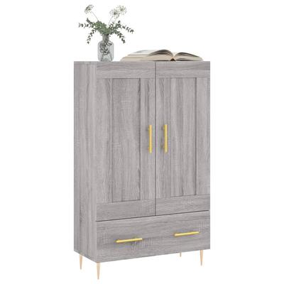 Highboard Grey Sonoma 69.5x31x115 Cm Engineered Wood
