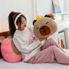 Cartoon Fruit Capybara Plush Toys for Girls' Bedside Strawberry Cabbage Pillow Birthday Gift Home Decoration