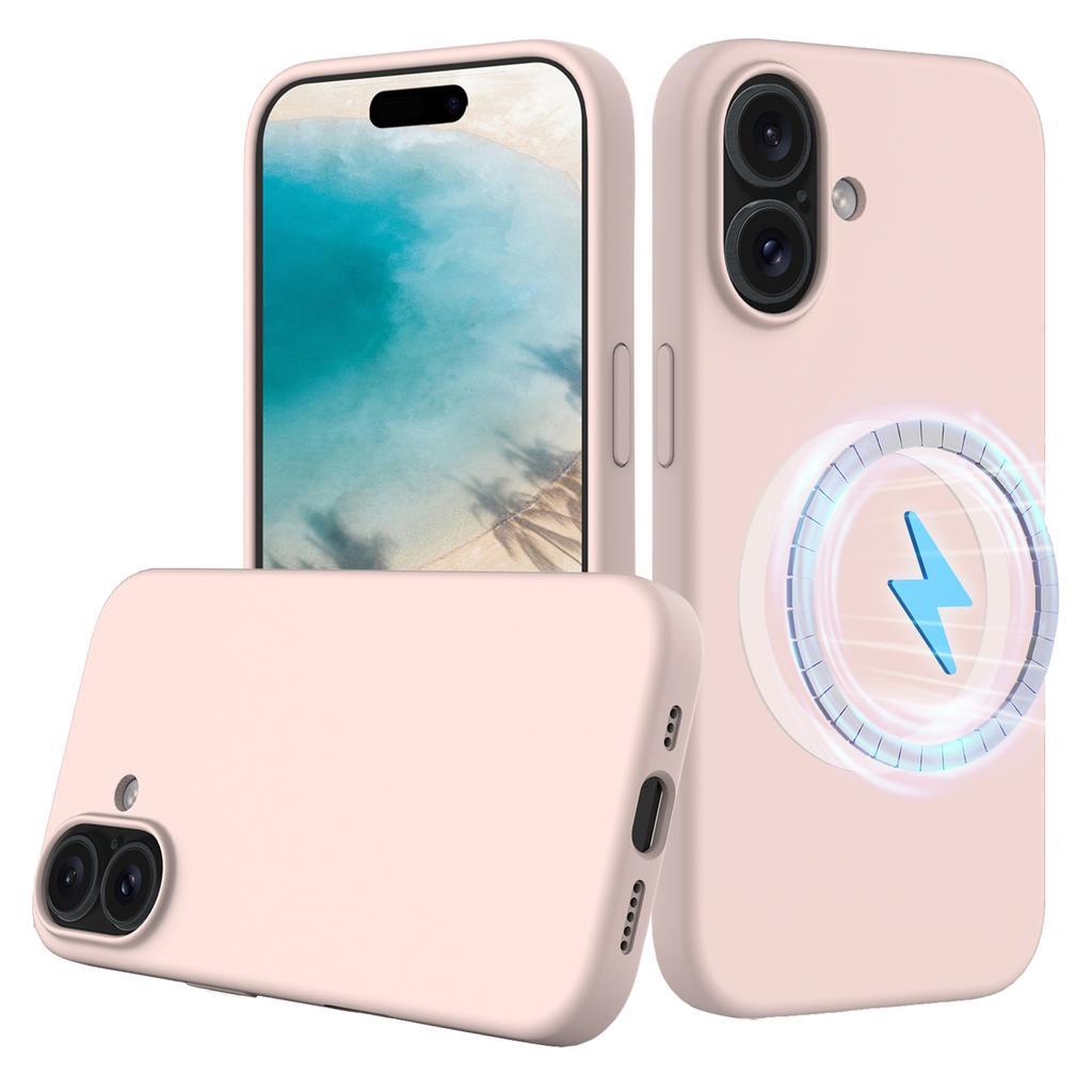 For iPhone 16 Plus Case Liquid Silicone Phone Cover Compatible with MagSafe