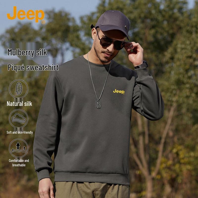 

JEEP Men s Spring/Autumn Fashion Casual Round Neck Sweatshirt 4XL
