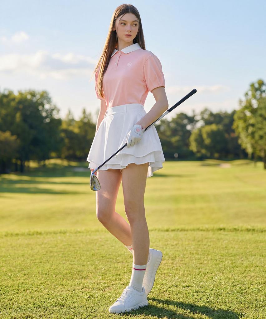 XEXYMIX Round Contrast Collar Polo Short Sleeve Xfl2Qs1203