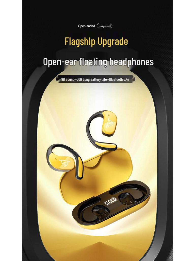 Bone Conduction Sports Ear-Hook Earbuds: High Sound Quality, Ultra-Long Battery, Universal for Phones