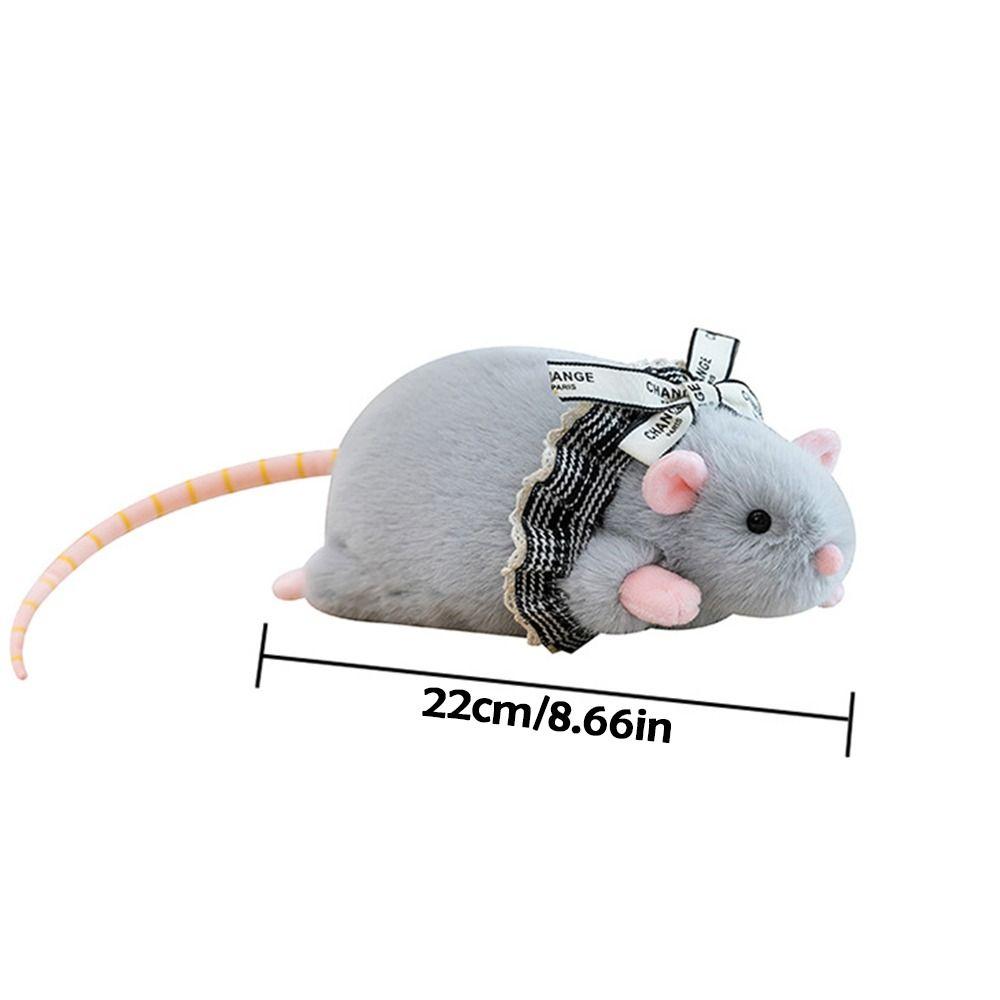 Plush Mouse Doll Floral Dress Mouse Toy Creative Flower Branch Rat Doll  Kids Gift Birthday