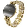 Dior Bakira Watches 47 154-2 blackDial Plated Gold Quartz Analog Display Mens Used