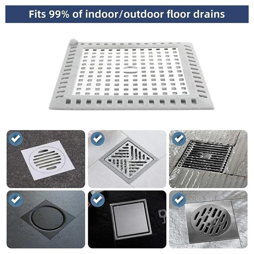 1Pc Kitchen Sink Strainer Anti Clogging Stainless Steel Floor Drain Floor Waste Drain Cover Round Square Bathroom Drain Stoppers