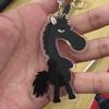 2Pcs Arm-Crossing Horse Keychain Acrylic Bag Charm Pendant Year of Horse 2026 Scratch-Resistant Key Ring Backpacks Accessories