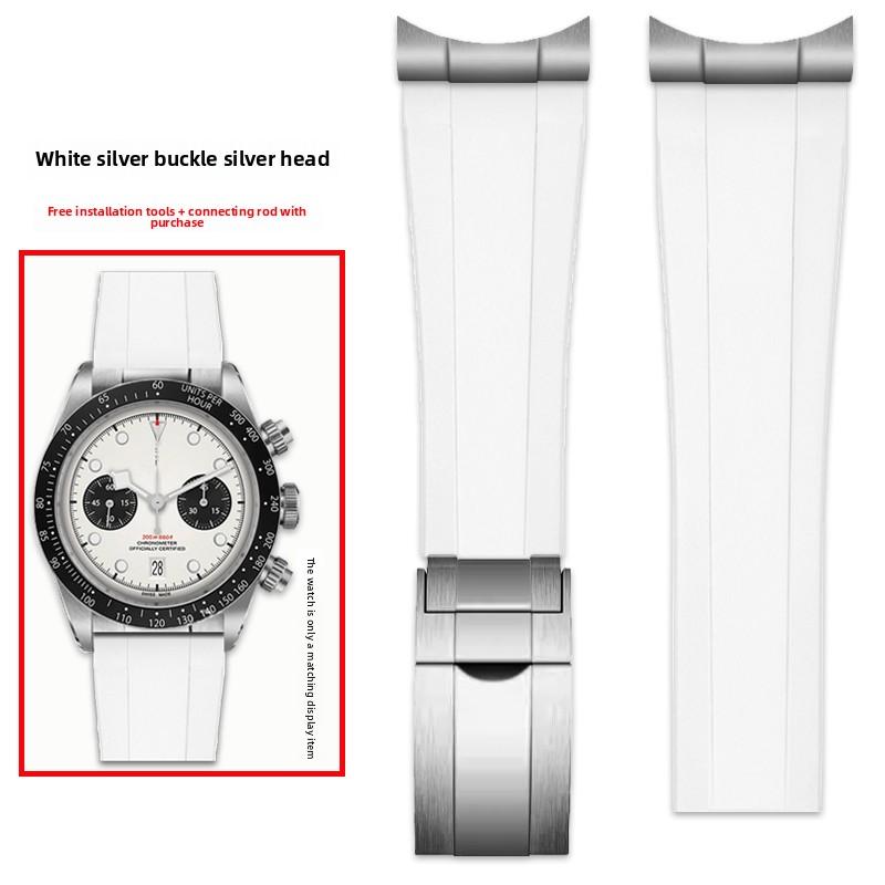 Řemínek k hodinkám Pro řadu Tudor Biwan Black Bay M79230R M79363N Kovový s prohnutým koncem Gumový řemínek k hodinkám 20mm 21mm 22mm