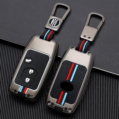 Zinc Alloy Car Key Case Cover Shell Fob for Toyota Land Cruiser LC200 Prado 150 Camry Prius Crown Car Keychain Accessories