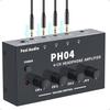 Fosi Audio PH04 4 Channel Headphone Amplifier Stereo Audio Amp with 12V 1A Power Adapter Ultra-Compact Portable Headphone Splitter for Studio and