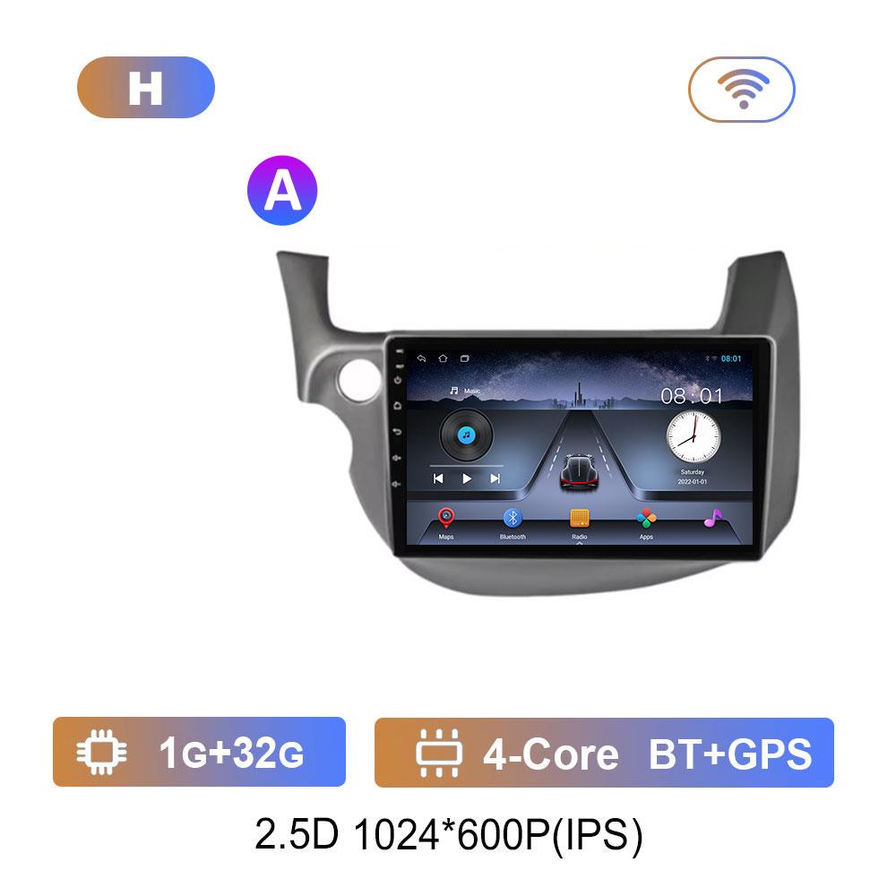 Bluetooth DSP Stereo Car Video Multimedia Player for HONDA FIT JAZZ 2008 - 2013 WiFi Android System 4G GPS QLED Touch Screen
