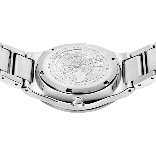 BERING Men's Analog Solar Watch, Collection Model 15239-777, Titanium Strap & Sapphire Crystal Link Belt, Officially Imported, 3-Year Warranty, Scratc