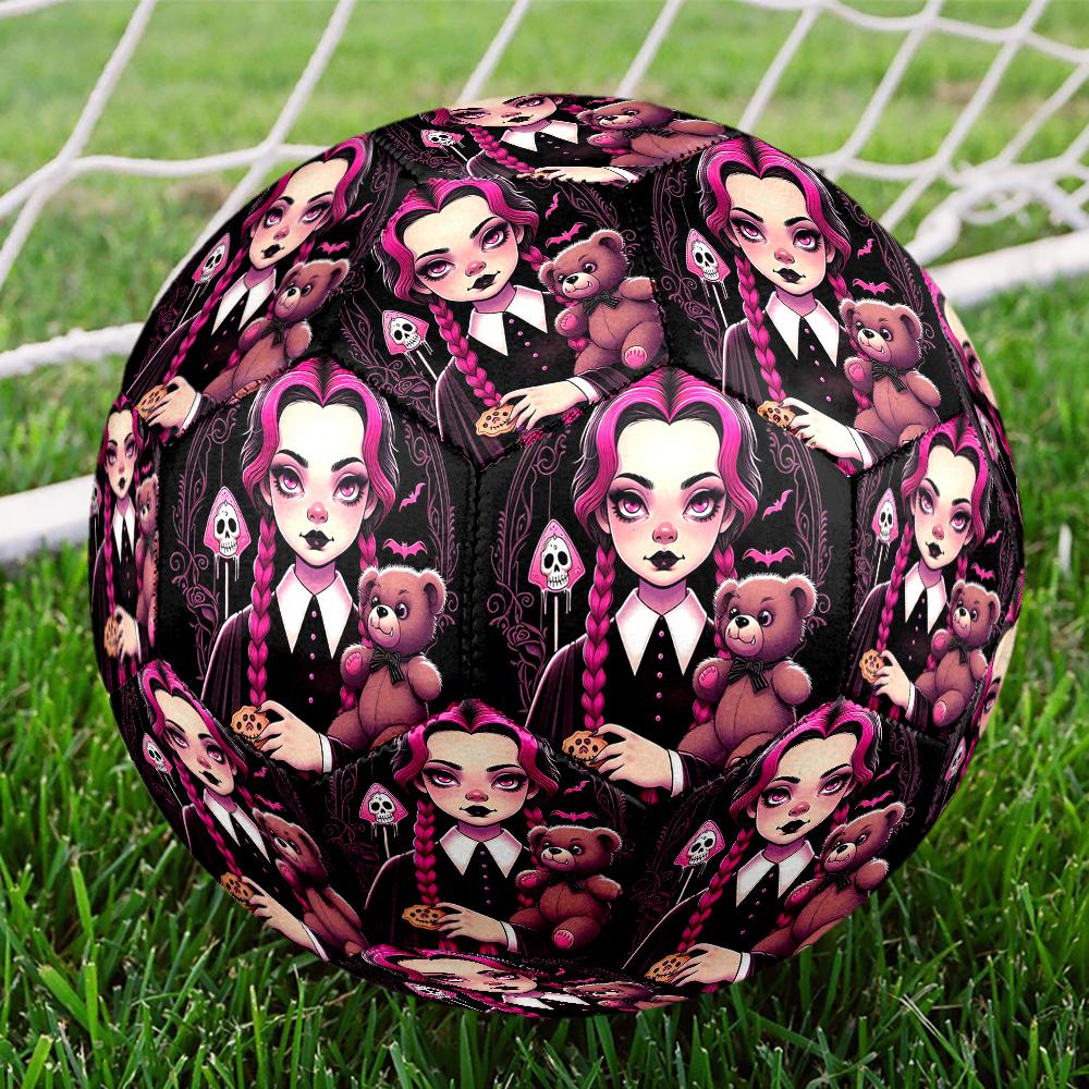 Wednesday Theme Size 5 Soccer Ball, Suitable for Both Indoor and Outdoor Matches, a Gift Suitable for Everyone.
