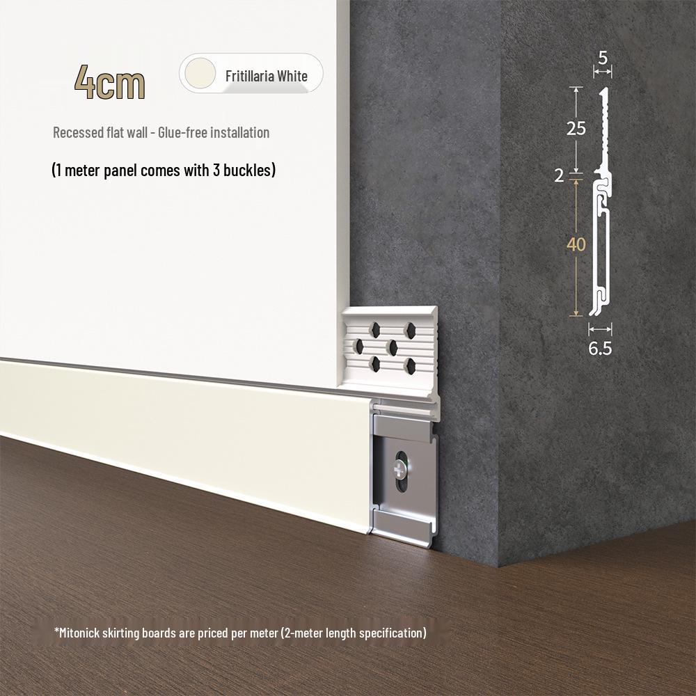 Meitong Ultra-Thin Pre-embedded Aluminum Alloy Skirting Board