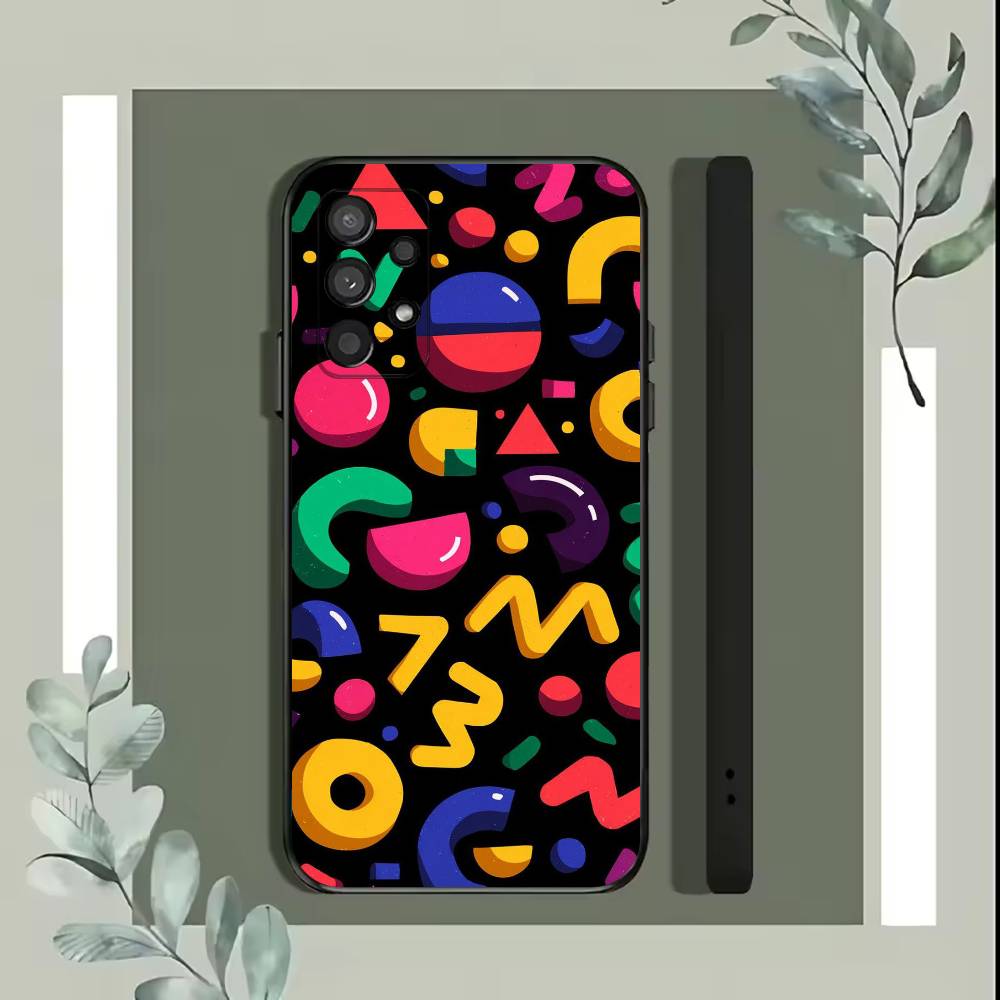 Colorful Lines Graffiti  Phone Case For Samsung S25,S24,S21,S22,S23,S30,Ultra,S20,Plus,Fe,Lite,5G Black Cover