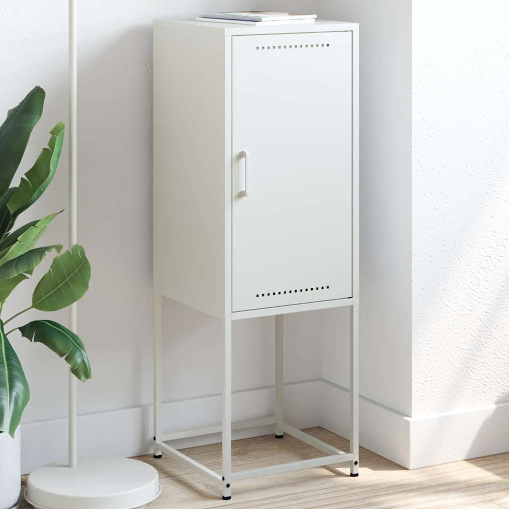 Vidaxl Szafka, Biała, 36X39X107 Cm, Stal