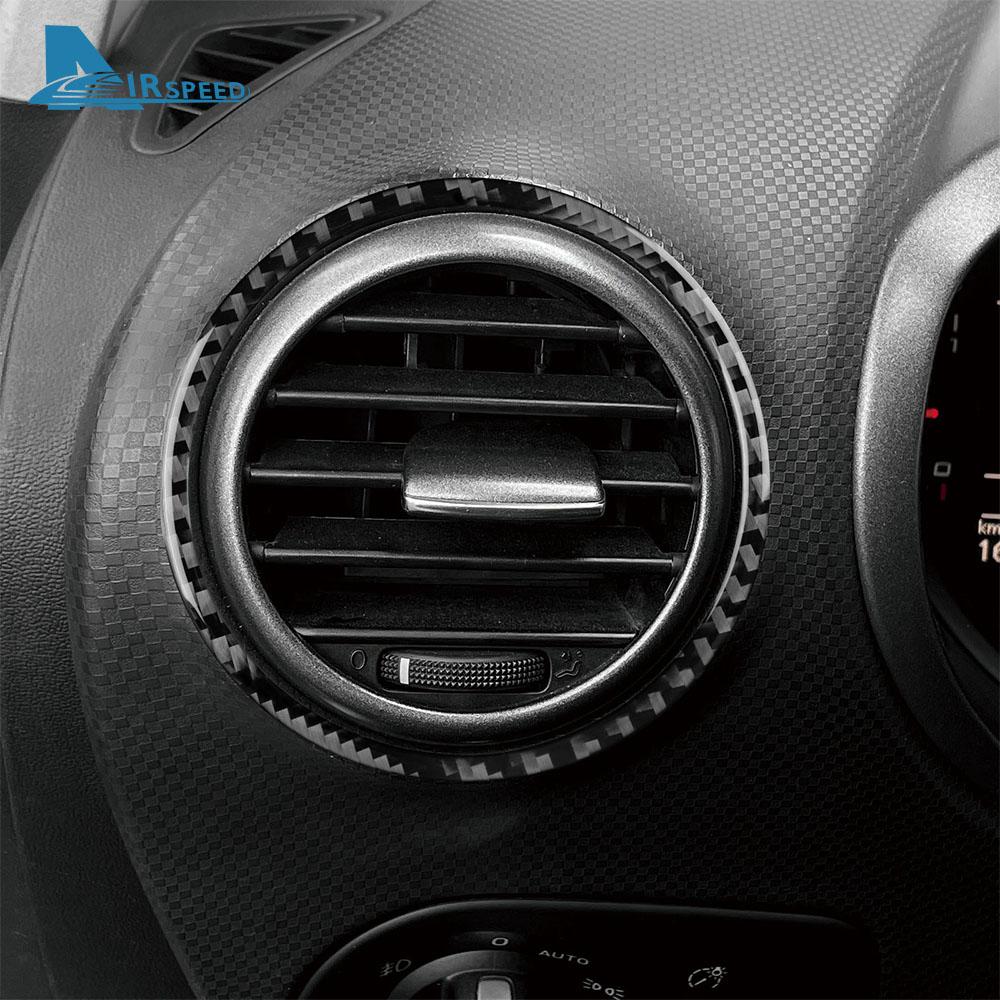 Real Soft Carbon Fiber Sticker For Seat Leon 2005 2006 2007 2008 2009 2010 2011 2012 Car Side of Center Console Outlet Trim