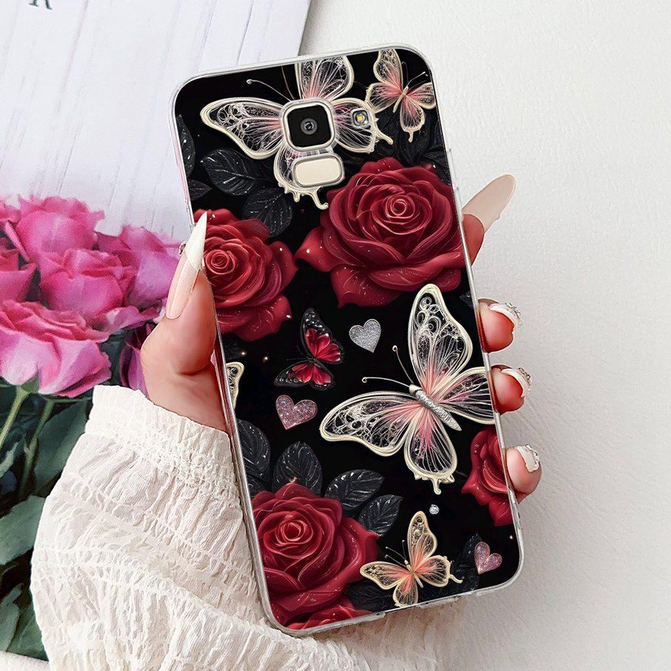 Clear For Samsung J6 2018 Case SM-J600F Cute Fashion Funny Painted Back Cover For Samsung Galaxy J6 2018 Phone Case J600G J600FN