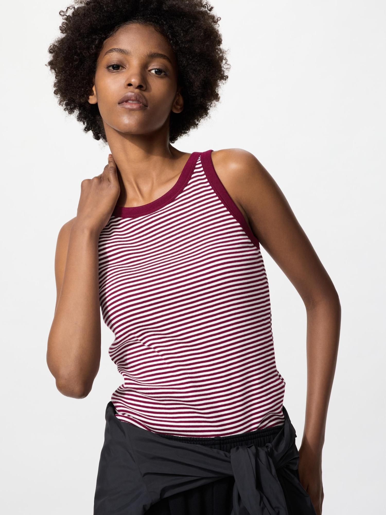 

Uniqlo Japan Ribbed Bra Top 18 WINE/XXL