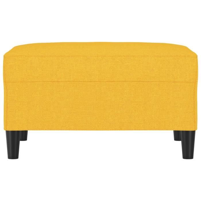 349308 vidaXL Footrest Light Yellow 70x55x41 Cm Fabric