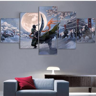 5 sztuk płótno animacja Roronoa Zoro plakat malarstwo salon sfinks wydruk obrazu na ścianie sypialnia HD nowoczesne dekoracje do domu