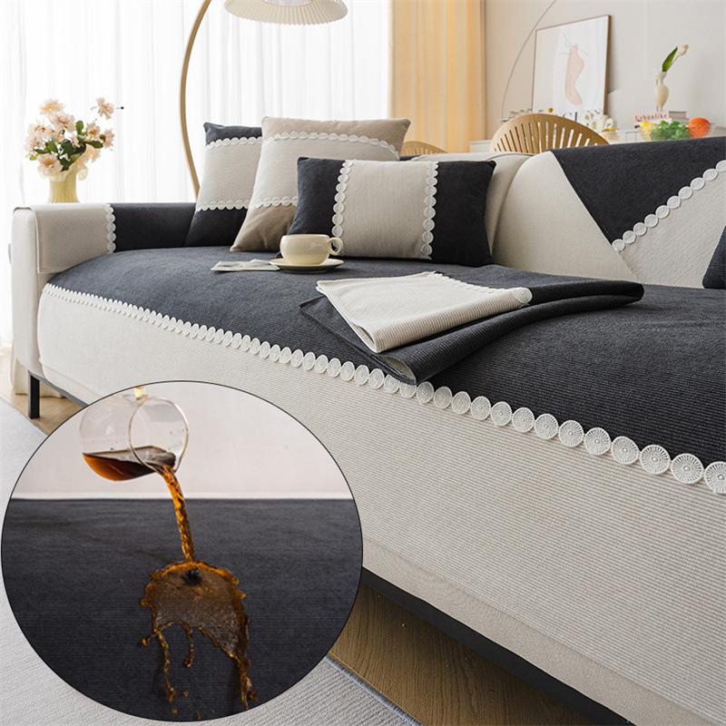 

Chenier Water Ripple Waterproof Sofa Cushion Four Seasons Universal Non-Slip Seat Cushion Pet Sofa Cover Cloth Towel 70*70cm