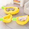 Dogs Bed Cozy Banana Shaped Nest Pets Bed Durable Detachable &Washable Plush Soft Puppy Cushion Pet Nesting Bed for Pet Supplies