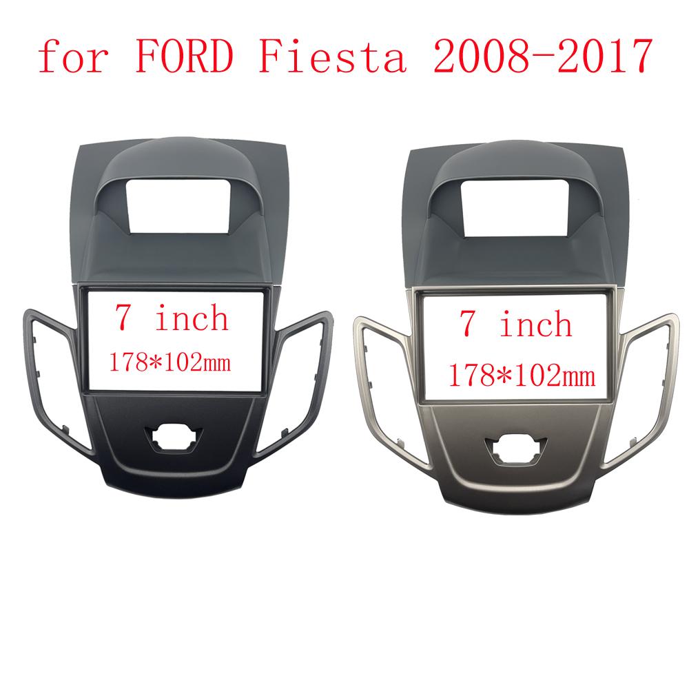 WQLSK 7 Inch 2Din Car Fascia Radio Panel for FORD Fiesta 2008-2017 Audio Frame Dash Fitting Kit Install Facia Face Plate