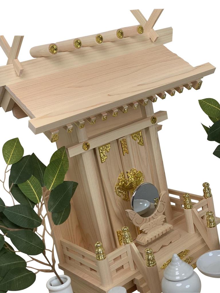 Kamidana Village Kamidana Set, One Shrine, Wakaba (Large) - Authentic Kamidana for New Homes, Openings, and Offices