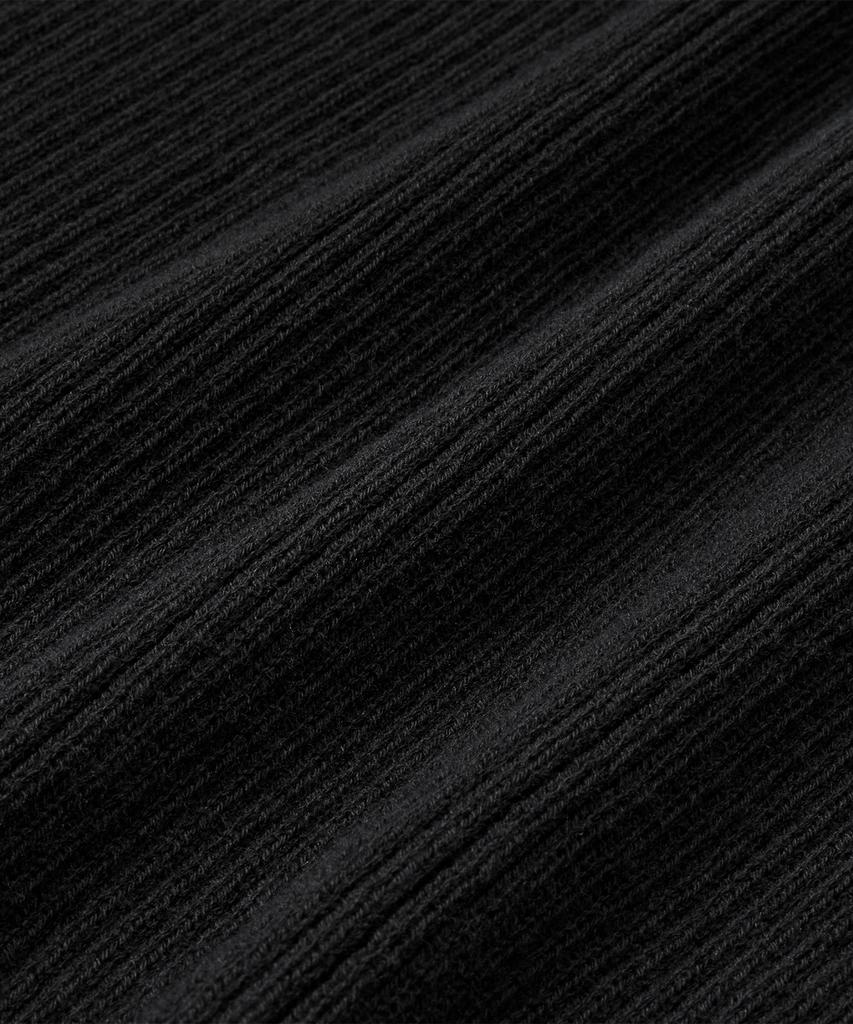 Beulaendideu Hard Twist Ribbed Henley Neck Knit [Black]