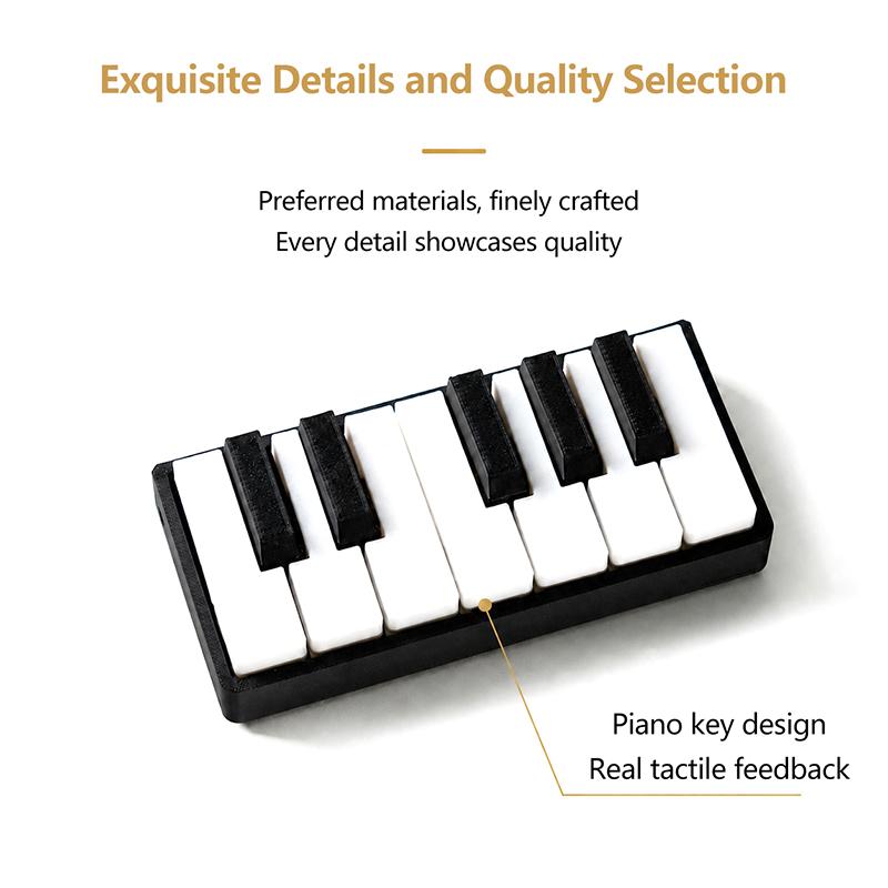 3D Printing Mini Piano Keyboard Fidget Toy With Keychain Perfect For Stress Relief Office School Daily Use
