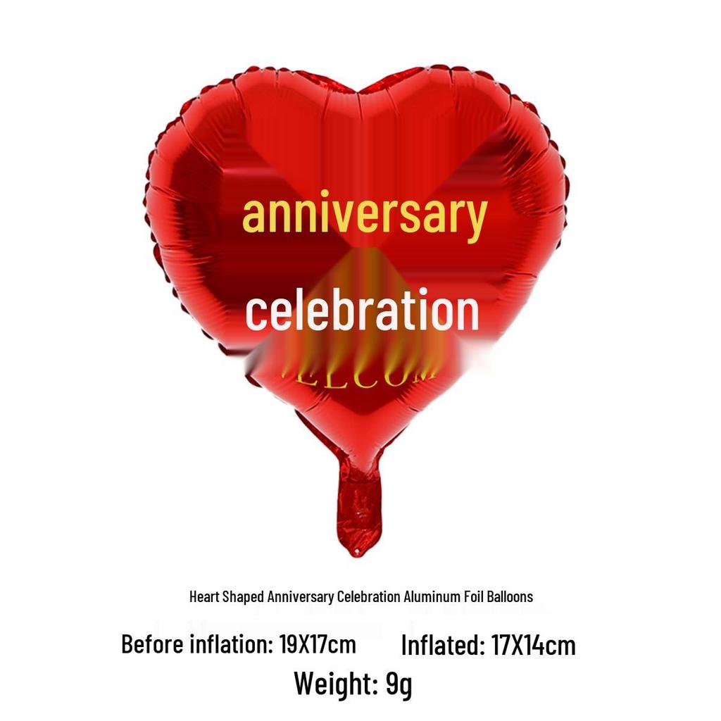 Heart-shaped Aluminum Foil Balloon - 18-inch Valentine's Day Confession Balloon