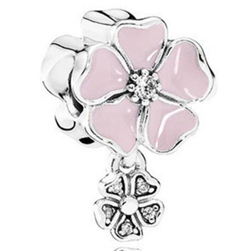 Bracelet Women'S Pink Love Mulan Petals Glazed Beads Loose Beads String Beads Diy Accessories