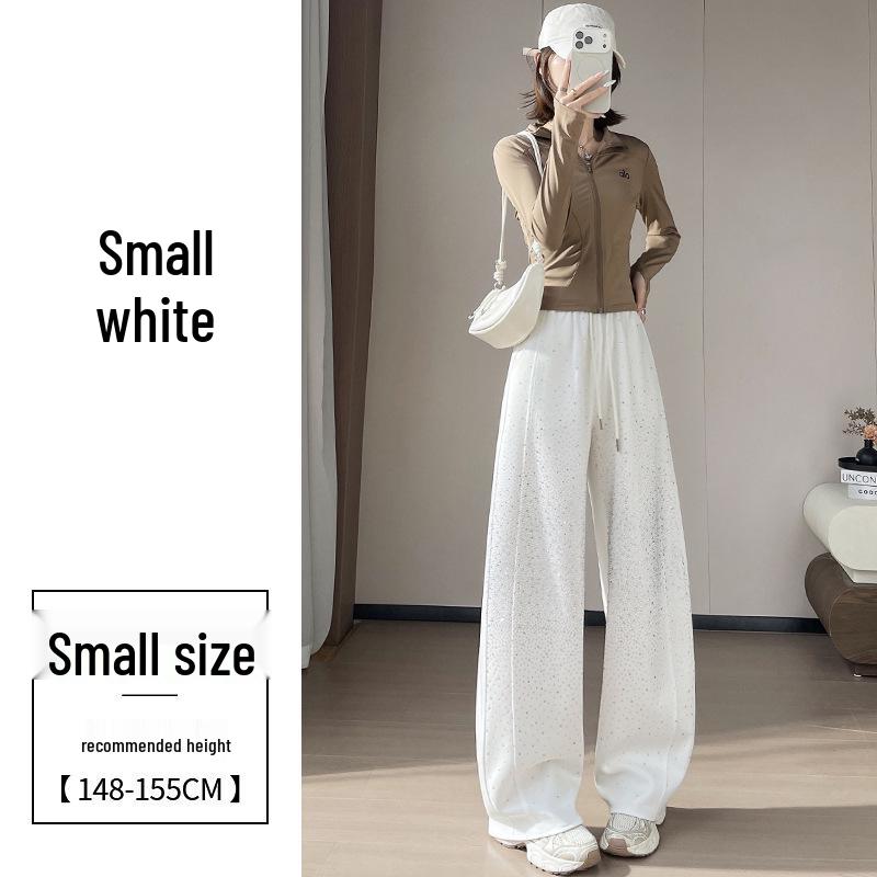 

2026 Spring/Summer Women s High-Waist Rhinestone Star Wide-Leg Pants Large