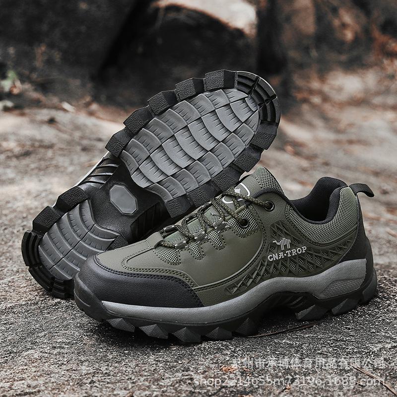Hiking Shoes Men's Cross-border Autumn and Winter Outdoor Hiking Shoes Rock Climbing Camping Breathable Non-slip Wear-resistant Rubber Sole Casual Sh