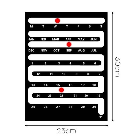 

Nordic Acrylic Perpetual Calendar - Creative Desktop & Wall-Mounted Home Decor Ornament for Living Room & Bedroom