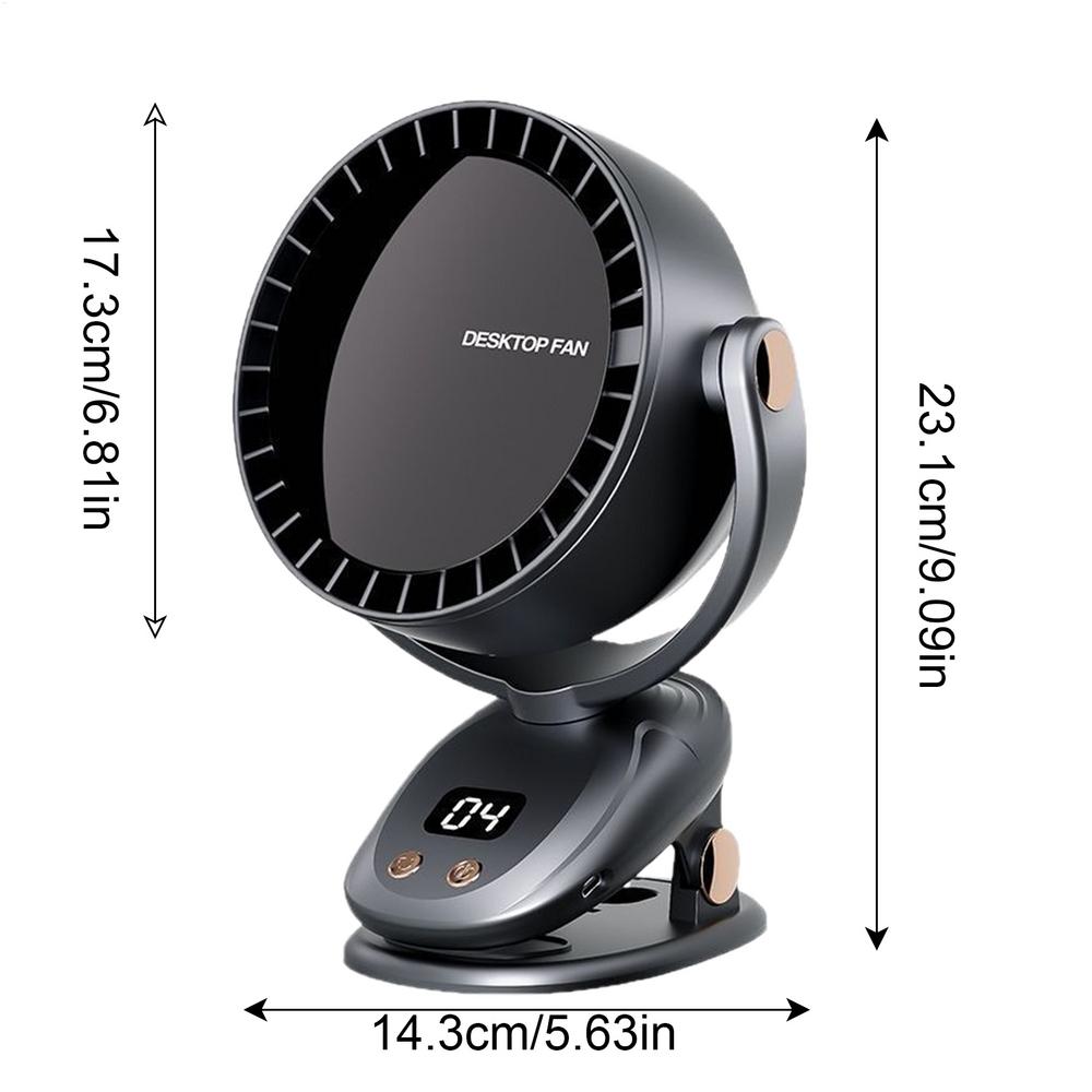 

Портативный кемпинговый вентилятор USB перезаряжаемый портативный маленький вентилятор цифровой дисплей бесшумный охлаждающий вентилятор Fun воздухоохладитель серый
