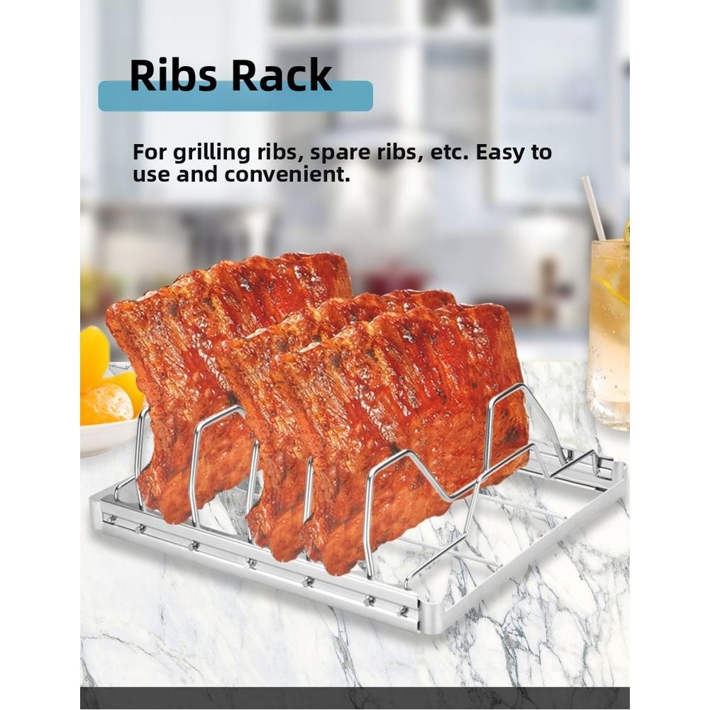 1pc Barbecue Grill Stainless Steel Foldable BBQ Grill Rack For Grilling Ribs Steak Outdoor Camping Picnic Cooking Spare Parts