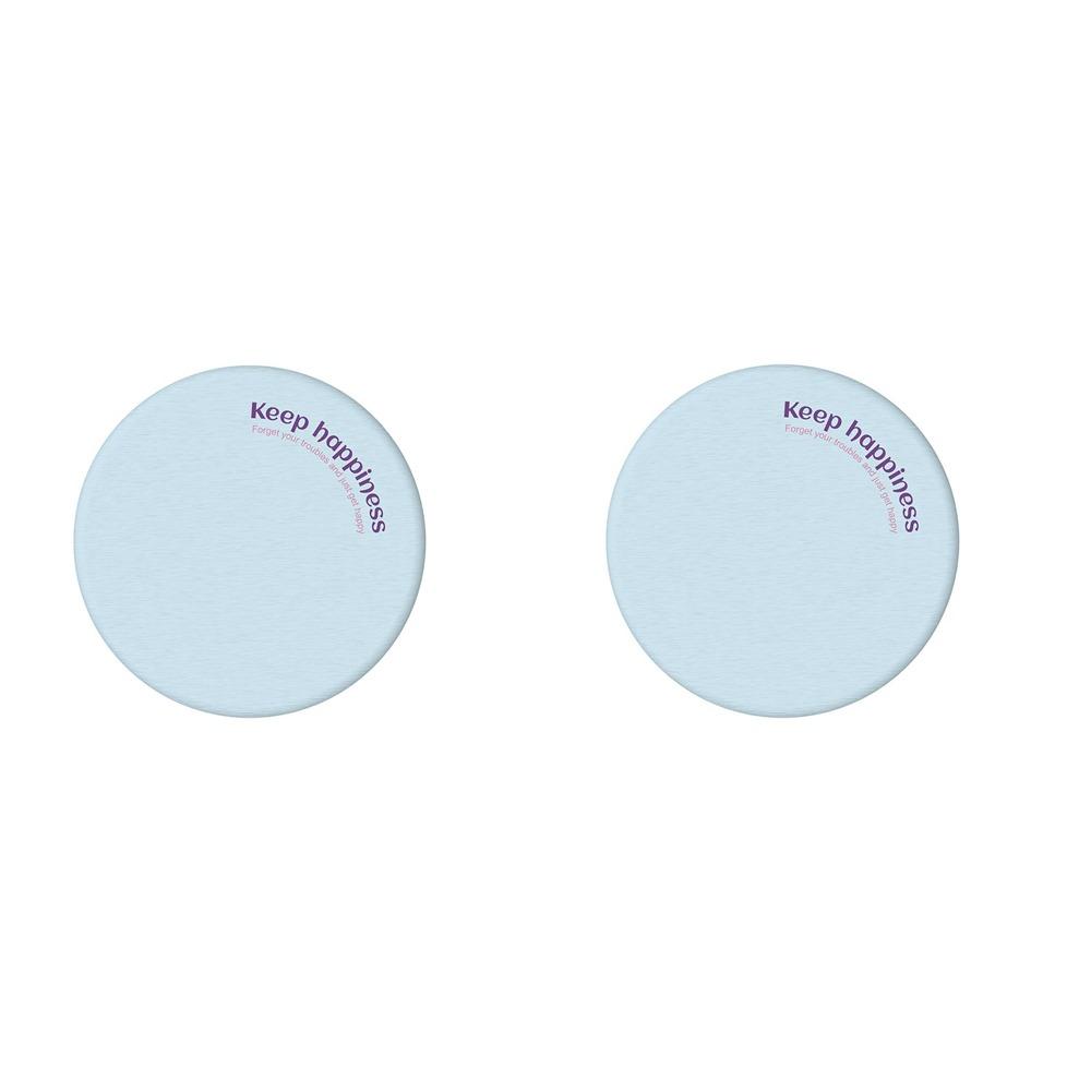 2PCS Moisture-proof Diatom Mud Cup Coaster Insulation Anti-slip Coaster  Washbasin Surface синий