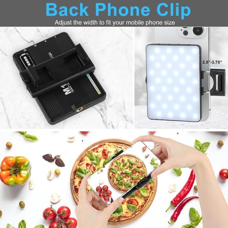 Portable Mini LED Selfie Fill Light 3 Modes Adjustable Brightness USB Rechargeable Lamp for Phone Computer Live Video Makeup