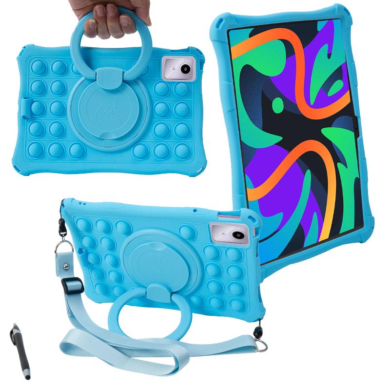 Kids Funda Case For Lenovo Xiaoxin Pad 2024 11 inch 360 Rotating Stand Cover For Tab M11 TB-330FU TB-331FC Soft Silicone Shell