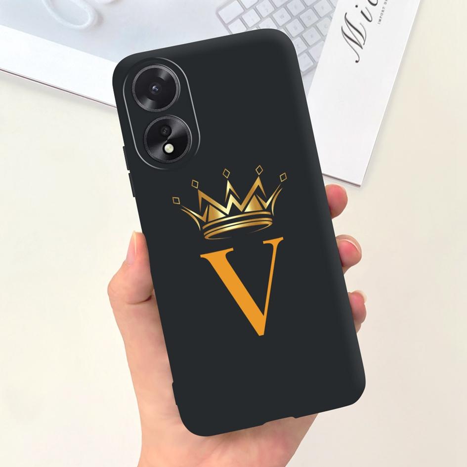 For OPPO A38 4G Case Cute Crown Letters Shockproof Silicone Soft Phone Back Cover For OPPO A18 Funda OPPOA38 A 38 CPH2579 Bumper