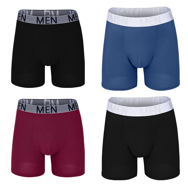 4Pcs Male Panties Cotton Men's Underwear Boxers Breathable Man Boxer Printed Underpants Comfortable Shorts Men Underwear S-XXL