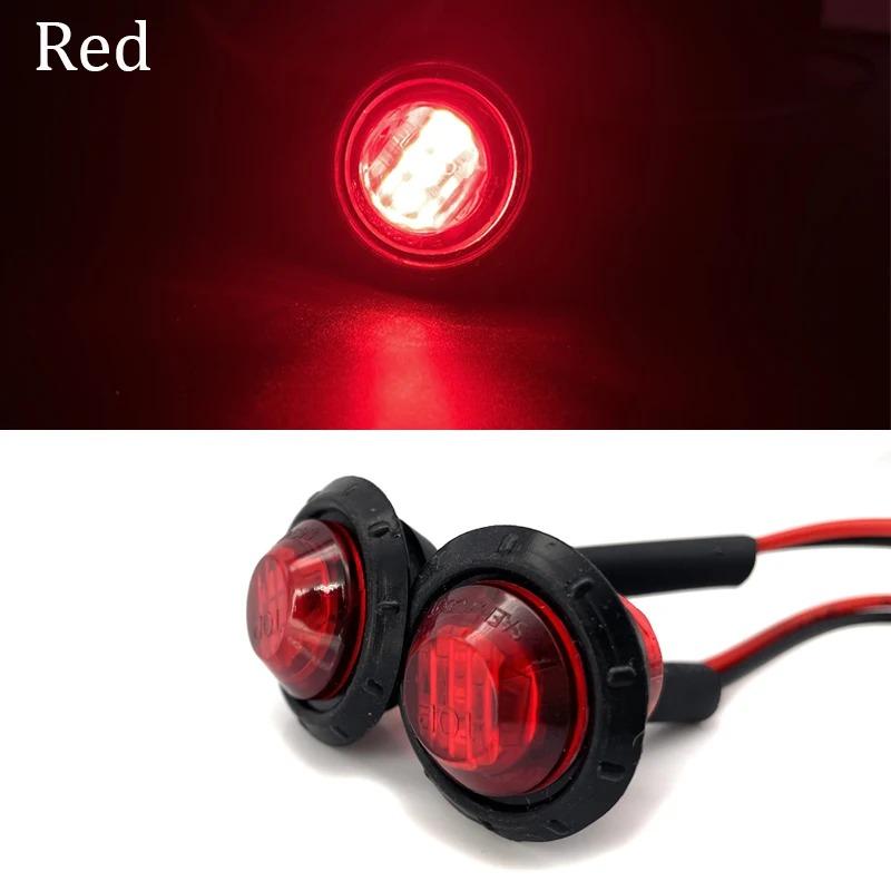 

2Pcs 12V LED Trailer Side Marker Lights 3 SMD Yellow White Red For Trucks Clearance Bulbs Turn Signal Lamp DC Waterproof красный