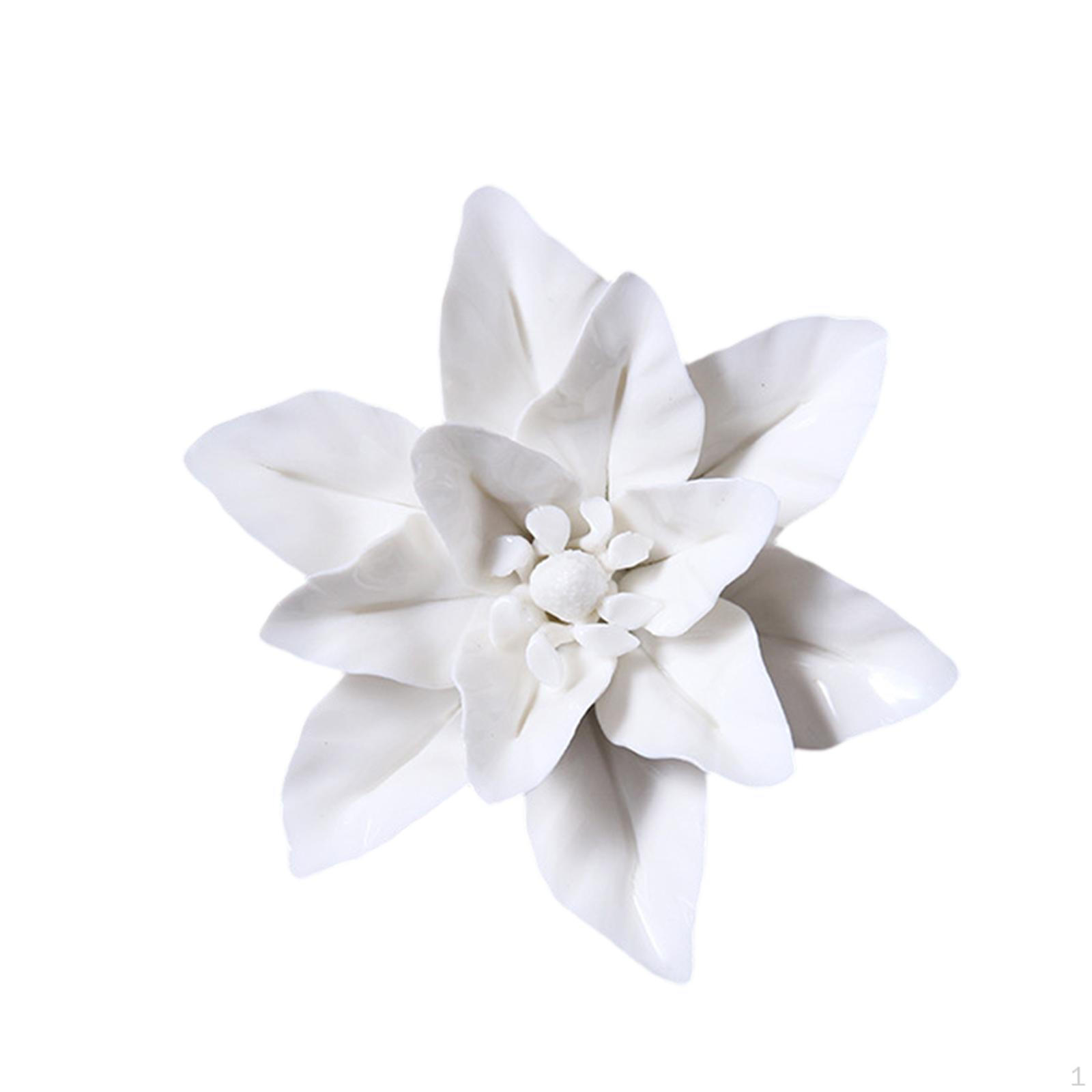 

3D настенная скульптура лилии для украшения дома, керамический цветочный орнамент для особых случаев L