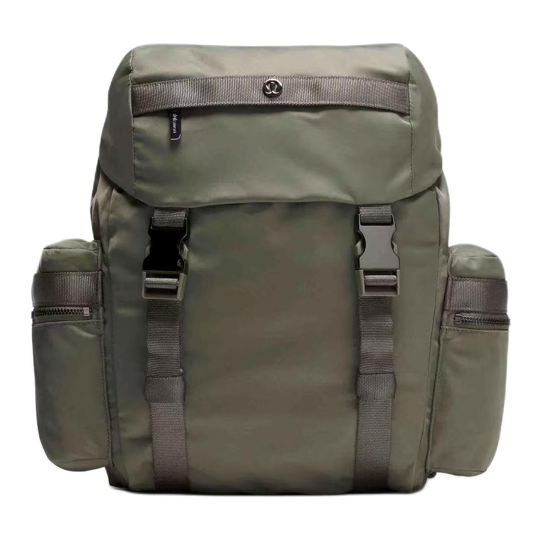 Lululemon Wunderlust 14L Solid Color Minimalist Drawstring Closure Nylon Mini Backpack Unisex backpack Military-Green LU9B23S-069345 Army Green,Mini