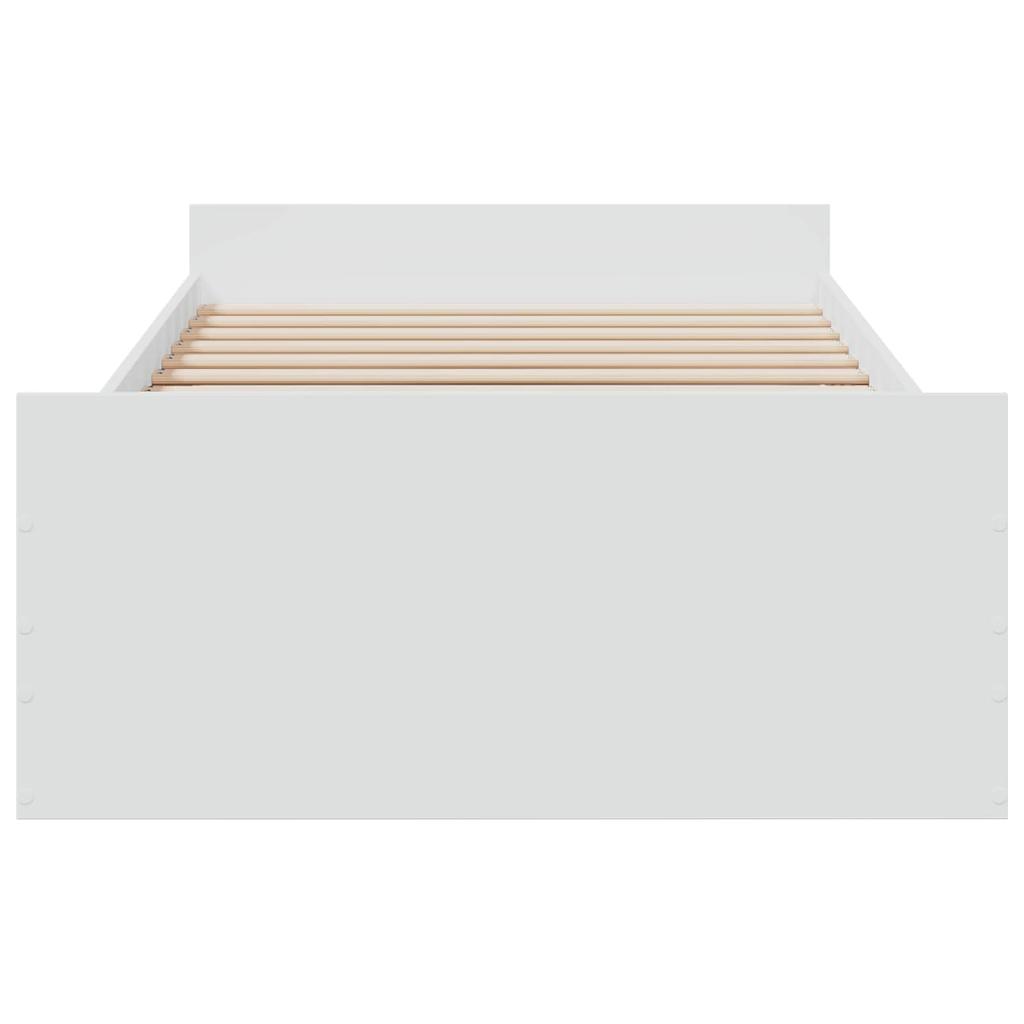 Bed Frame with Storage White 80 x 200 cm Engineered Wood