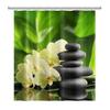 Tenda Doccia Meditazione Giapponese Zen Spa Loto Pietre di Basalto Olio Essenziale Candele Profumate Bambù Acqua Arredamento Casa Set Impermeabile
