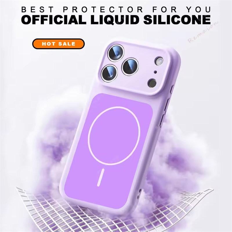 Wrist Strap Magnetic Phone Case For iPhone 17 Air 14 15 16 13 Pro Max Magsafe Liquid Lanyard Protector Cover