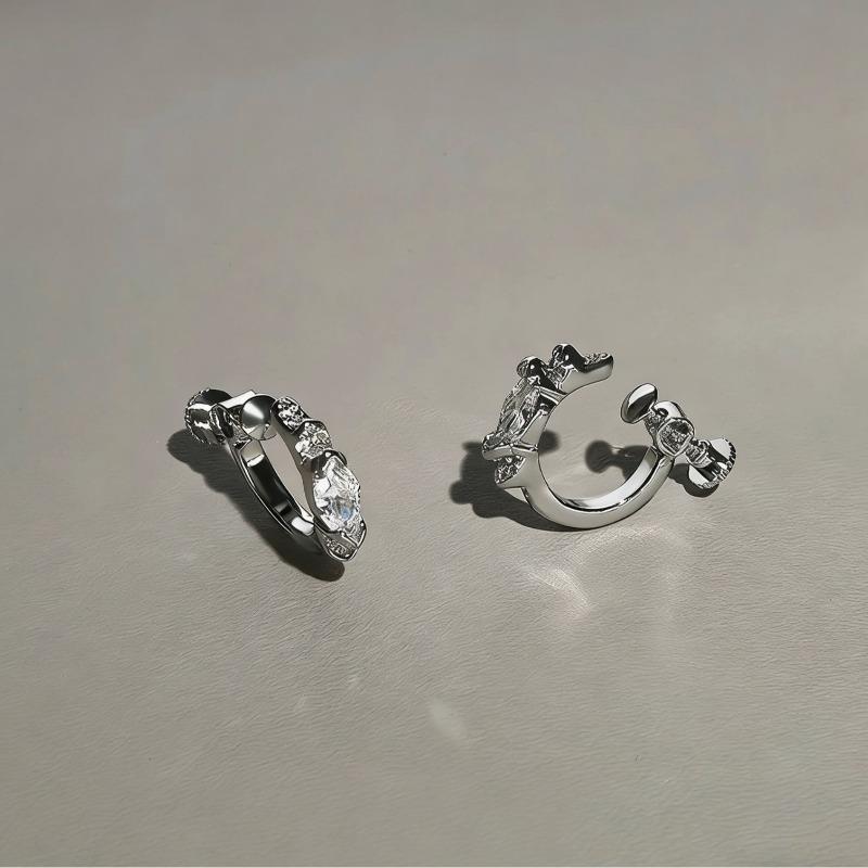 Eye Ear Clip - Genderless Hip-Hop Zirconia Limited Edition Design Elegant and Luxurious Multi-Purpose Couple Earrings
